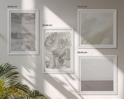Conjunto de 4 quadros com moldura estruturas de design industrial