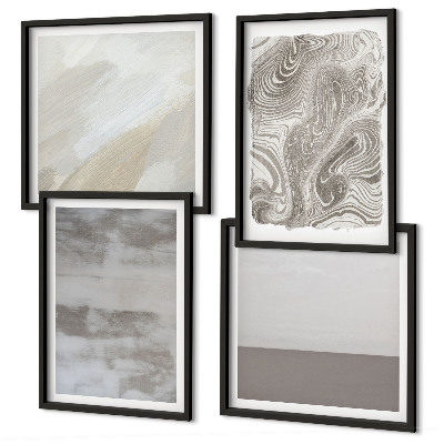 Conjunto de 4 quadros com moldura estruturas de design industrial