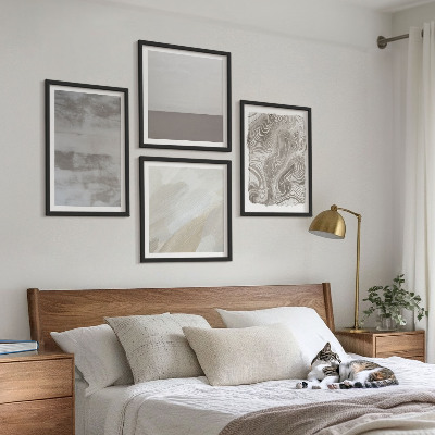 Conjunto de 4 quadros com moldura estruturas de design industrial
