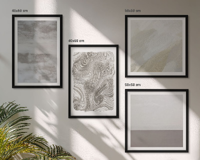 Conjunto de 4 quadros com moldura estruturas de design industrial