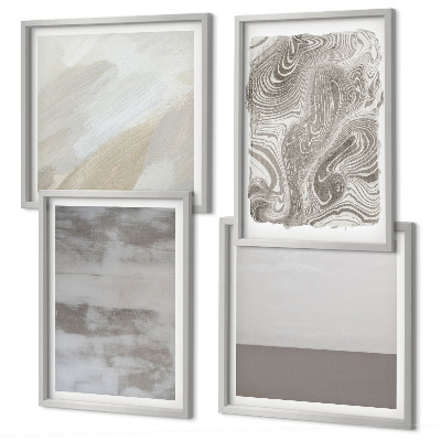 Conjunto de 4 quadros com moldura estruturas de design industrial