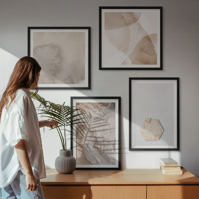 Composição de quadros Design abstrato inspirado na natureza