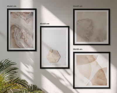 Composição de quadros Design abstrato inspirado na natureza