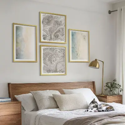 Cartões para aquarela com políptico e moldura