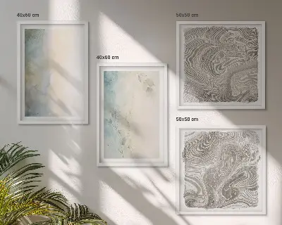 Cartões para aquarela com políptico e moldura