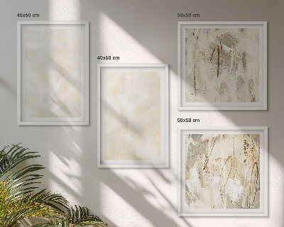 Conjunto de 4 quadros com moldura design de pintura com textura brilhante
