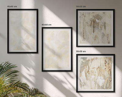Conjunto de 4 quadros com moldura design de pintura com textura brilhante