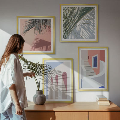 Composição de quadros Ilustrações da arquitetura da cidade