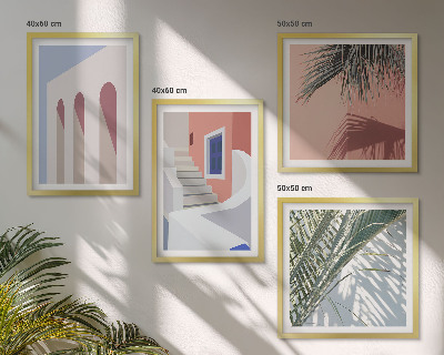 Composição de quadros Ilustrações da arquitetura da cidade
