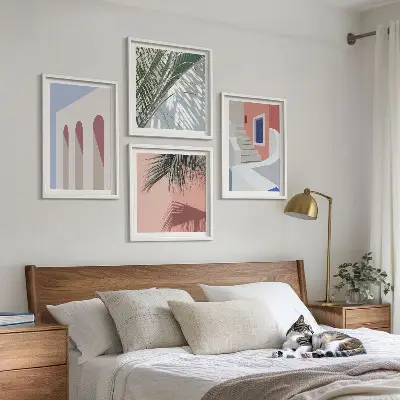 Composição de quadros ilustrações de arquitetura da cidade