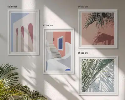 Composição de quadros ilustrações de arquitetura da cidade