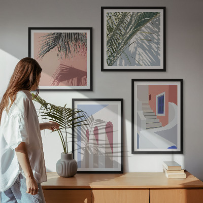 Composição de quadros Ilustrações da arquitetura da cidade