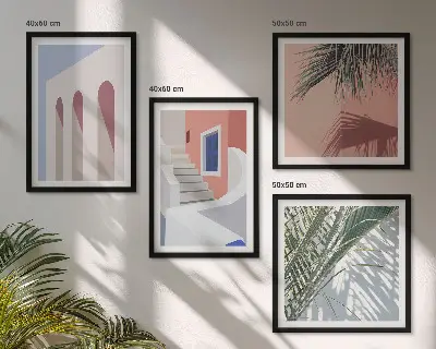 Composição de quadros ilustrações de arquitetura da cidade