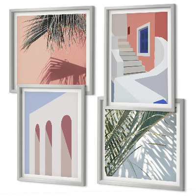 Composição de quadros Ilustrações da arquitetura da cidade
