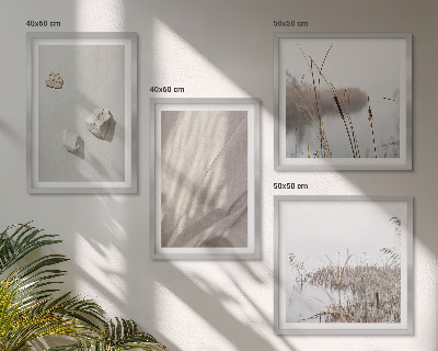 Conjunto de 4 quadros com moldura Detalhes da estrutura em estilo boho