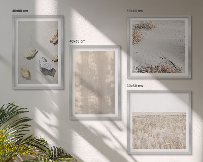 Políptico com moldura Texturas naturais boho