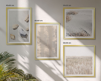 Políptico com moldura Texturas naturais boho