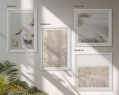 Políptico com moldura Texturas naturais boho