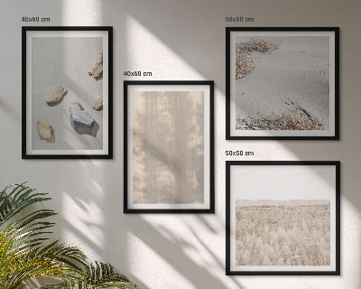 Políptico com moldura Texturas naturais boho