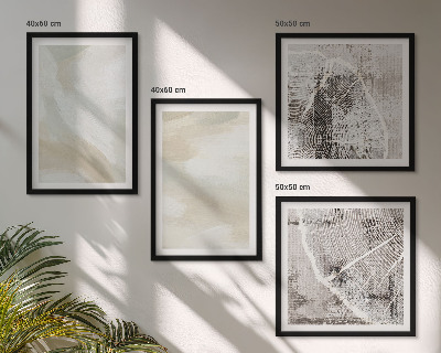 Composição de quadros minimalismo na textura da tinta