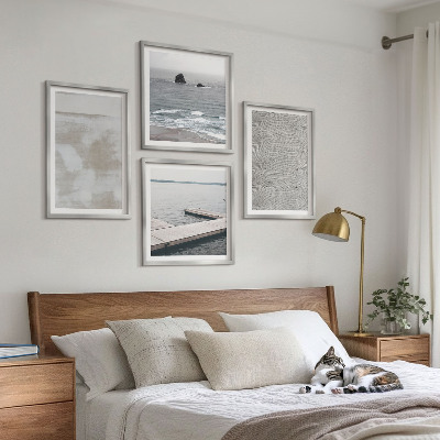 Políptico com moldura Design abstrato com texturas modernas