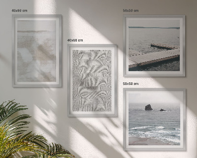Políptico com moldura Design abstrato com texturas modernas