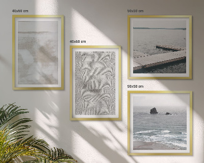 Políptico com moldura Design abstrato com texturas modernas