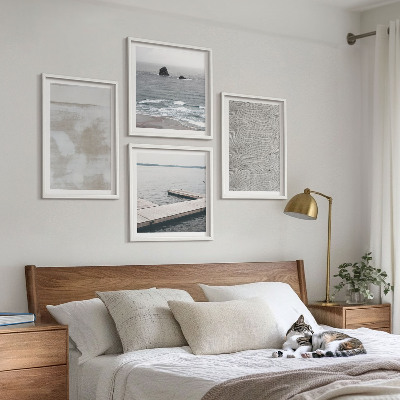 Políptico com moldura Design abstrato com texturas modernas