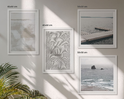 Políptico com moldura Design abstrato com texturas modernas