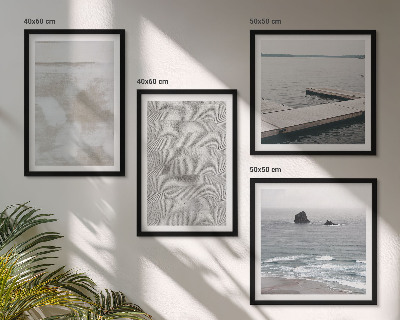 Políptico com moldura Design abstrato com texturas modernas