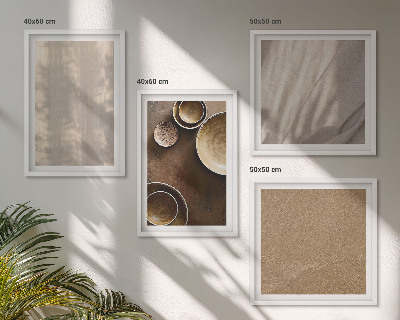 Políptico com moldura Estruturas, texturas, minimalismo