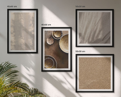 Políptico com moldura Estruturas, texturas, minimalismo