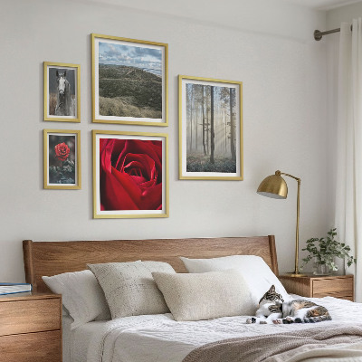 Galeria de parede Flores da natureza em diferentes estilos