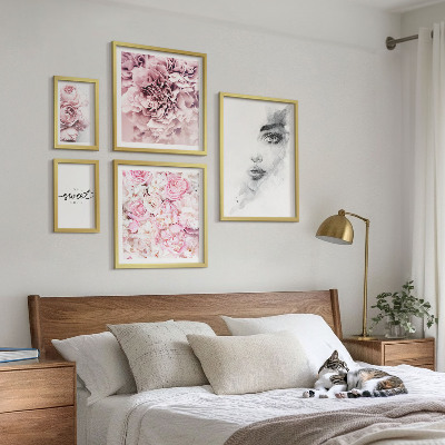 Galeria de parede Retrato floral sobre casa