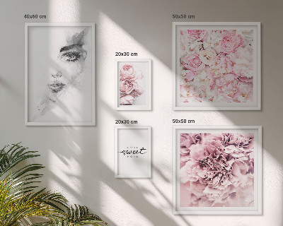 Galeria de parede Retrato floral sobre casa