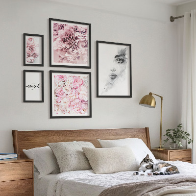 Galeria de parede Retrato floral sobre casa