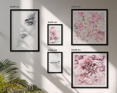 Galeria de parede Retrato floral sobre casa