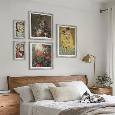 Galeria de quadros para parede composição de arte floral