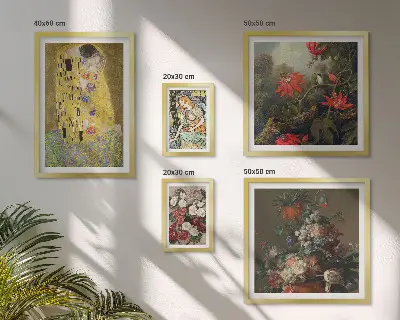 Galeria de quadros para parede composição de arte floral