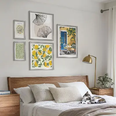 Galeria de quadros para parede com motivos de plantas elegantes