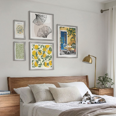 Parede galeria de quadros Motivos de plantas elegantes