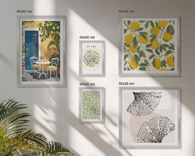 Parede galeria de quadros Motivos de plantas elegantes