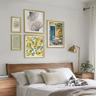 Galeria de quadros para parede com motivos de plantas elegantes