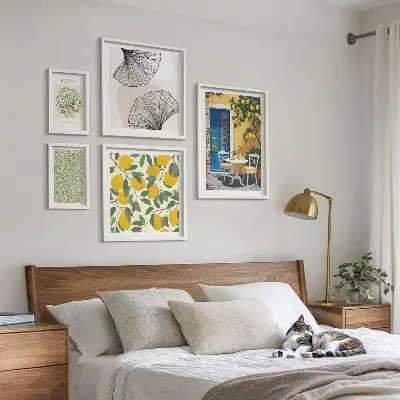 Galeria de quadros para parede com motivos de plantas elegantes