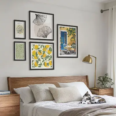 Galeria de quadros para parede com motivos de plantas elegantes