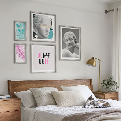 Conjunto de 5 quadros com moldura Decorações modernas clássicas e elegantes