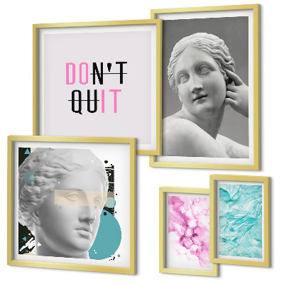 Conjunto de 5 quadros com moldura Decorações modernas clássicas e elegantes