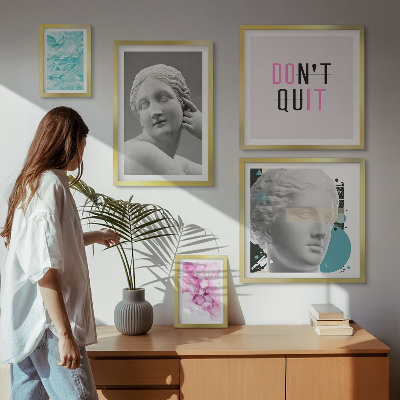 Conjunto de 5 quadros com moldura Decorações modernas clássicas e elegantes