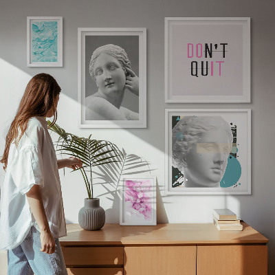 Conjunto de 5 quadros com moldura Decorações modernas clássicas e elegantes