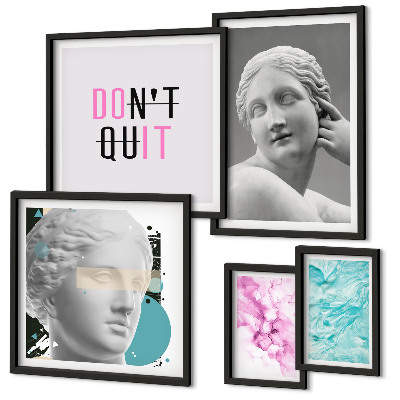 Conjunto de 5 quadros com moldura Decorações modernas clássicas e elegantes